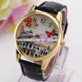 Castle dial leather watch band cheap fashion watch children